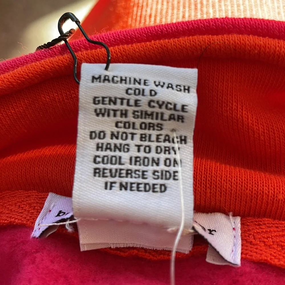 Better/Together neon pink orange quarter zip fleece pullover sweatshirt XS